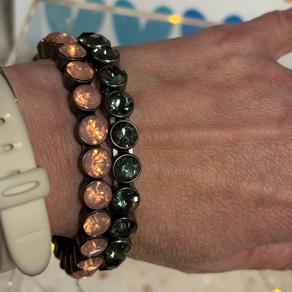 Set of Magnetic Bracelets Plunder Design - Crystals Faceted (Retired)